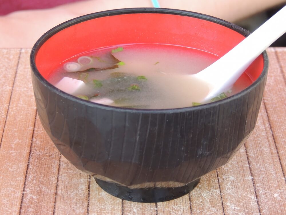 A cup of miso soup